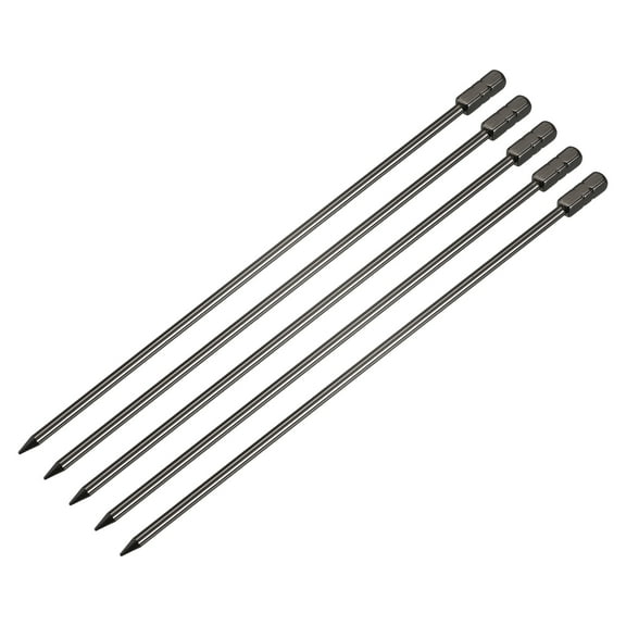 Unique Bargains Metal Cocktail Picks 5Pcs, Reusable Stainless Steel Cocktail Toothpick Cuboid Shape for Drinks, Fruits  Black