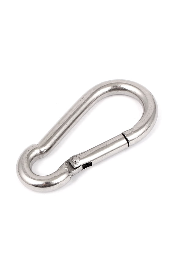 Metal D Ring Chain Clip Camping Keyring 5mm Thickness Carabiner Hook