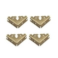 thumbnail image 1 of Unique Bargains Metal Desk Corner Protectors Table Edge Cover Guard 1.34" x 1.34" x 0.51" Bronze Tone 4Pcs, 1 of 3