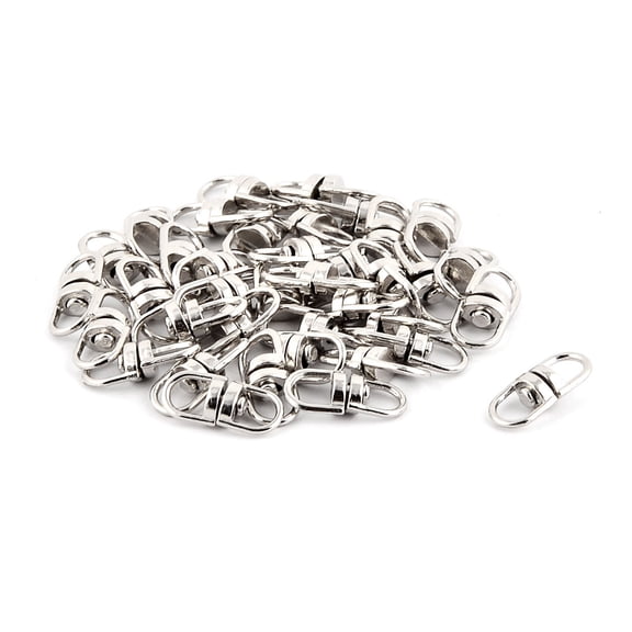 Unique Bargains Metal Double Ended KeyChain Link Swivel Ring Connector Silver Tone 37pcs