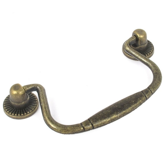 Unique Bargains Metal Drawer Cabinet Pull Handle Bronze Tone Finish 4" x 2"