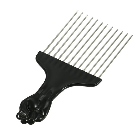 Unique Bargains Metal Hair Pick Metal African Hair Picks Afro Hair Pick Comb for Women and Men 5.83"x2.83"