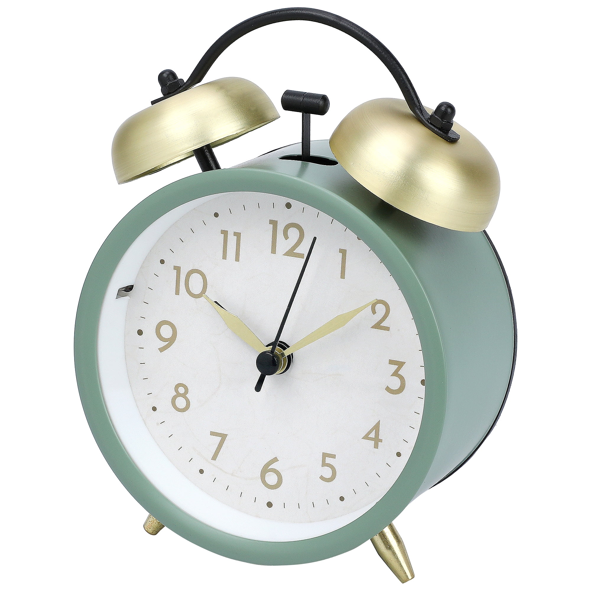 Unique Bargains Metal Minimalist Style Alarm Clock Green 3.8"L x 2.2"W x 5.3"H