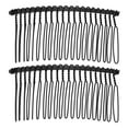 thumbnail image 1 of Unique Bargains Metal No Slip Hair Side Combs with Gold Tone Finish Black 2 Pcs, 1 of 6