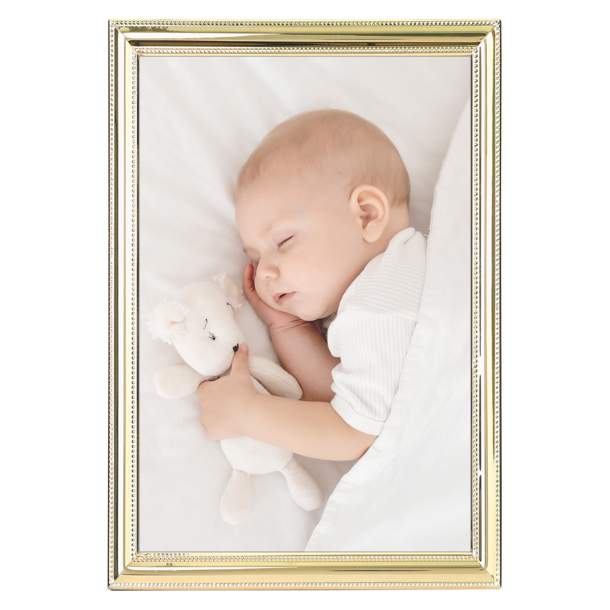 Unique Bargains Metal Picture Frame Photo Clear Glass Display 3.5x5 Gold