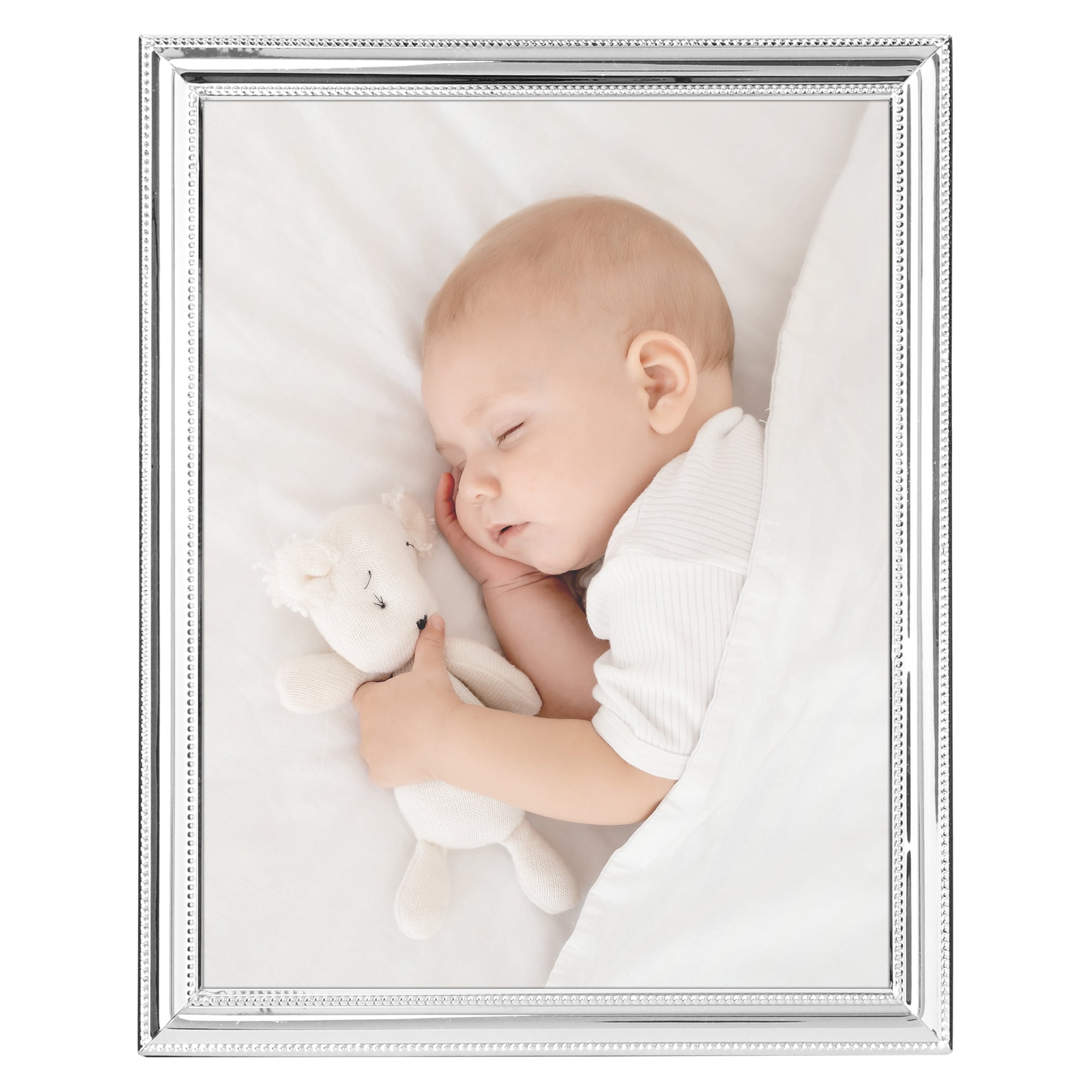 Unique Bargains Metal Picture Frame Photo Clear Glass Display 8x10 Silver