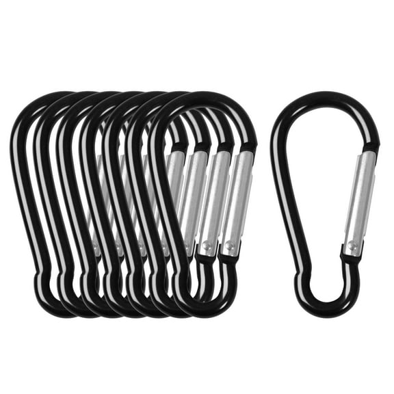Unique Bargains Metal Spring Snap Hooks Carabiner Clip Key Rings for Locking