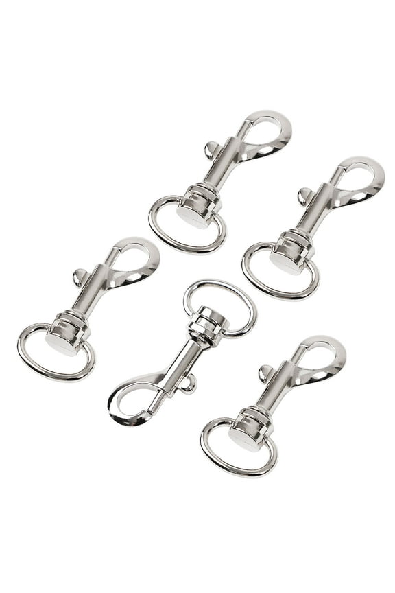 Metal Swivel Eye Bolt Snap Hook Spring Clasps Lobster O Ring Keychains