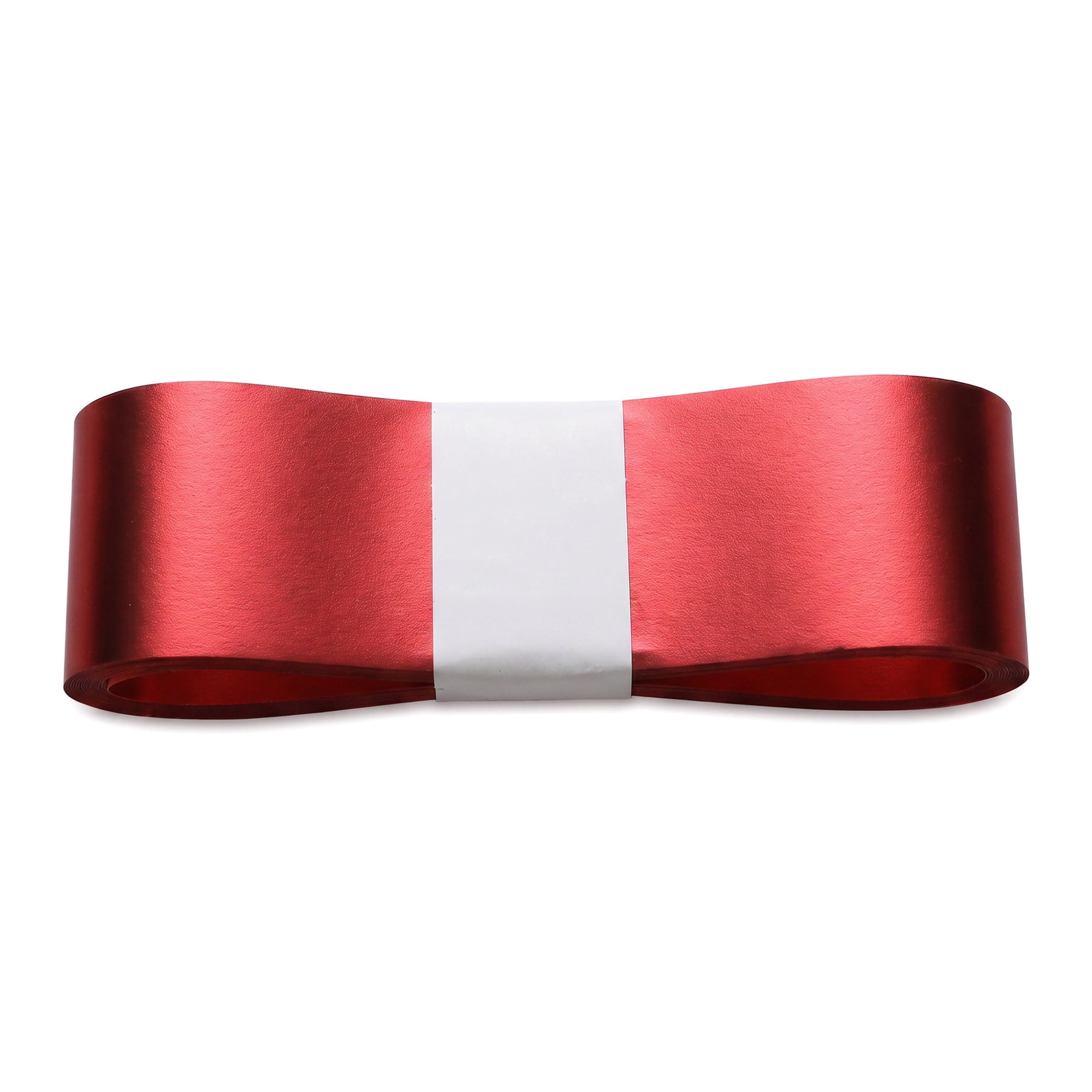 Unique Bargains Metallic Fabric Ribbon for Gift Wrapping and Decoration Red 5.5 Yard