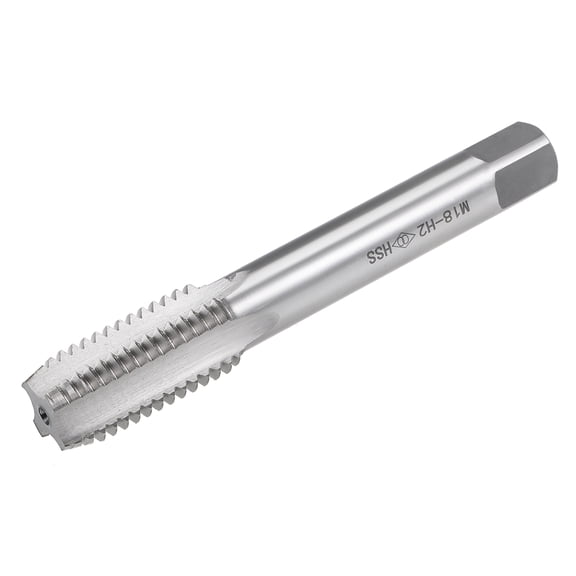 Unique Bargains Metric Machine Tap M18 Thread 2.5 Pitch 4 Straight Flute High Speed Steel