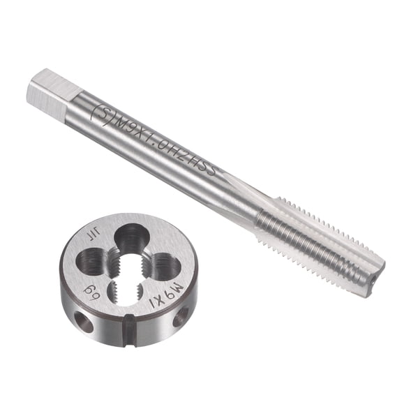 Unique Bargains Metric Tap and Die Set H Machine Thread Tap with Round Die M9 x 1mm