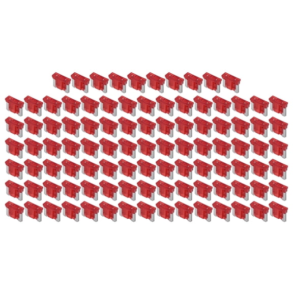 Unique Bargains Micro Fuse 10A Blade Fuse, Blade Style Fuses Replacement for Automotive Car Boat Truck SUV RV Motorcycle Red 100 Pcs
