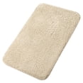 thumbnail image 1 of Unique Bargains Bathroom Shaggy Bath Mat Fluffy Non-slip Door Floor Rug Beige 20" x 31", 1 of 8