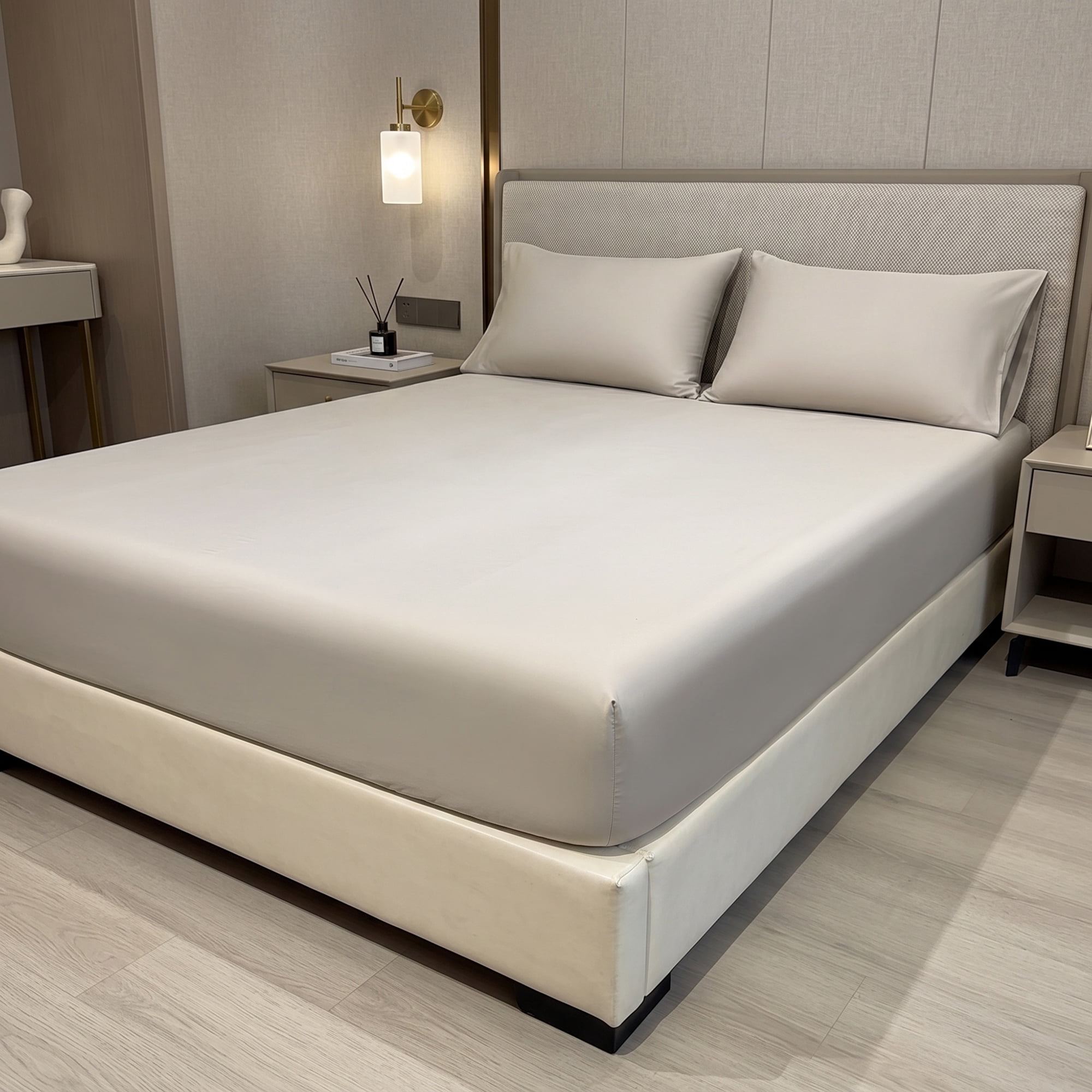 Unique Bargains Microfiber Bed Sheet Cooling for Comfortable Sleep 59.1"x78.7" Silver Grey