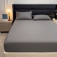 thumbnail image 1 of Unique Bargains Microfiber Bed Sheets Cooling for Comfortable Sleep 59.1"x78.7" Dark Grey, 1 of 5