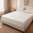 thumbnail image 1 of Unique Bargains Microfiber Bed Sheets Cooling for Comfortable Sleep 59.1"x78.7" White, 1 of 5