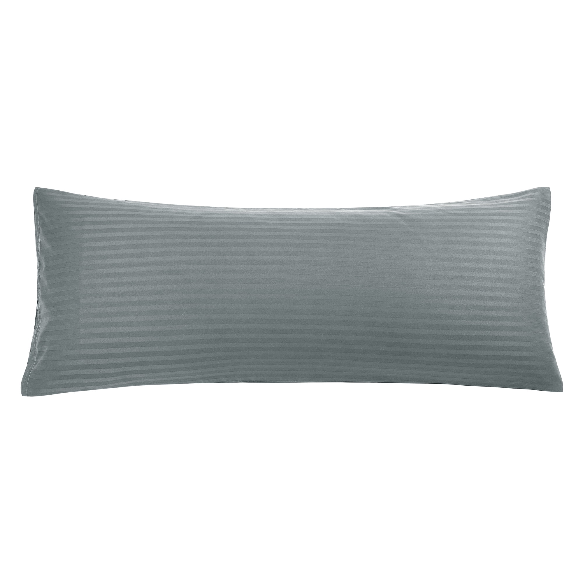 Unique Bargains Microfiber Body Striped Pillowcase Soft Dark Gray 20x60 Inch