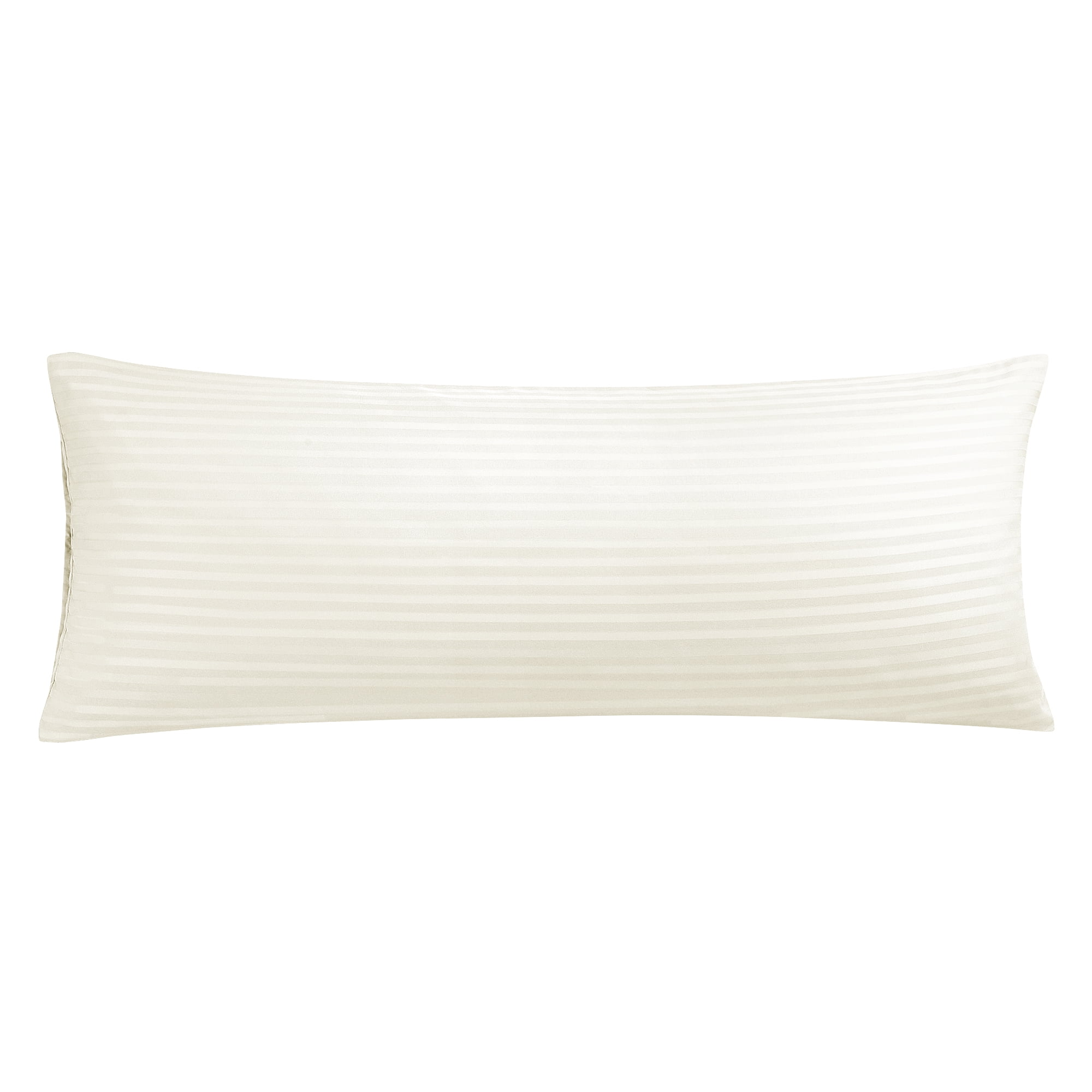 Unique Bargains Microfiber Body Striped Pillowcase Soft Khaki 20x55 Inch