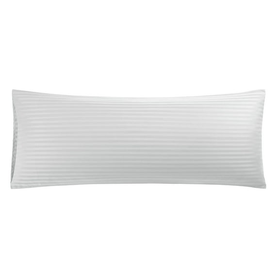Unique Bargains Microfiber Body Striped Pillowcase Soft Light Gray 20x55 Inch