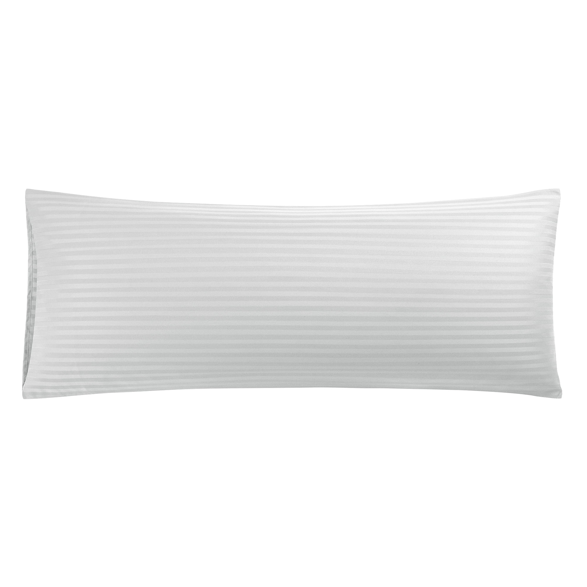 Unique Bargains Microfiber Body Striped Pillowcase Soft Light Gray 20x60 Inch