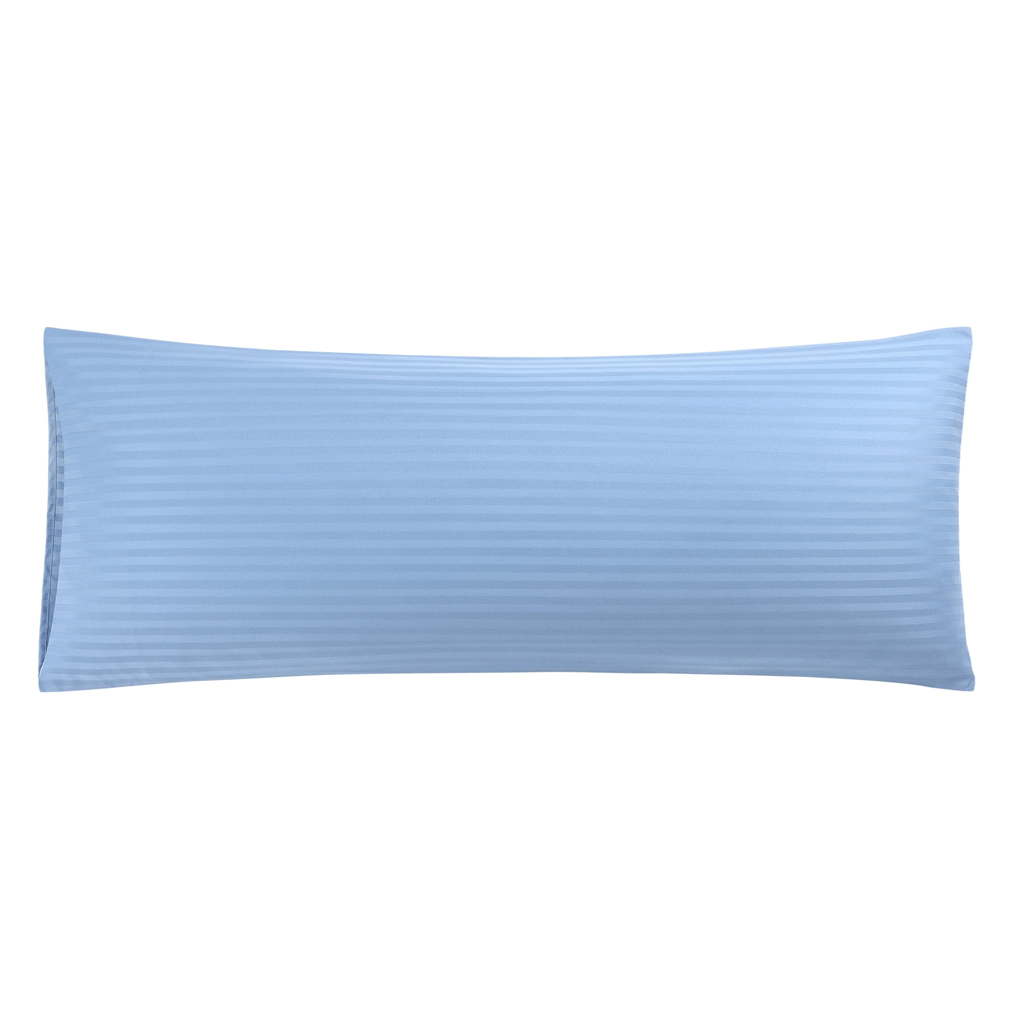 Unique Bargains Microfiber Body Striped Pillowcase Soft Steel Blue 20x55 Inch