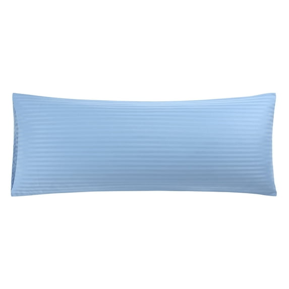 Unique Bargains Microfiber Body Striped Pillowcase Soft Steel Blue 20x55 Inch