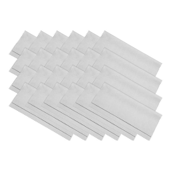 Unique Bargains Microfiber Cleaning Cloth 6' x 6' Soft Suede for Camera Lens in Individual Vinyl Pouch, Grey 24 Pack