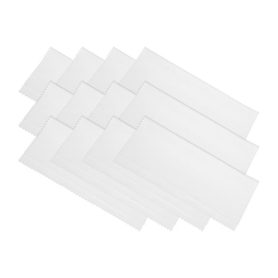 Unique Bargains Microfiber Cleaning Cloth 6' x 6' Soft Suede for Camera Lens in Individual Vinyl Pouch, White 12 Pack