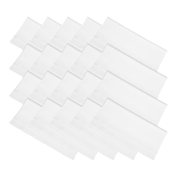 Unique Bargains Microfiber Cleaning Cloth 6' x 6' Soft for Camera Lens in Individual Vinyl Pouch, White 20 Pack