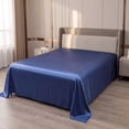 thumbnail image 1 of Unique Bargains Microfiber Gauze Bed Sheet Flat Sheet Bedding Royal Blue 66"x88", 1 of 5