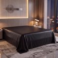 thumbnail image 1 of Unique Bargains Microfiber Gauze Bed Sheet Flat Sheet Bedding Black 66"x88", 1 of 5