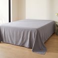 thumbnail image 1 of Unique Bargains Microfiber Ice Bed Sheet Flat Sheet Bedding for Bedroom Light Gray 91"x96", 1 of 5