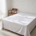 thumbnail image 1 of Unique Bargains Microfiber Ice Bed Sheet Flat Sheet Bedding for Bedroom White 91"x96", 1 of 5