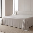 thumbnail image 1 of Unique Bargains Microfiber Ice SilkFlat Sheet Wrinkle Bedding Light Gray 91"x96", 1 of 5