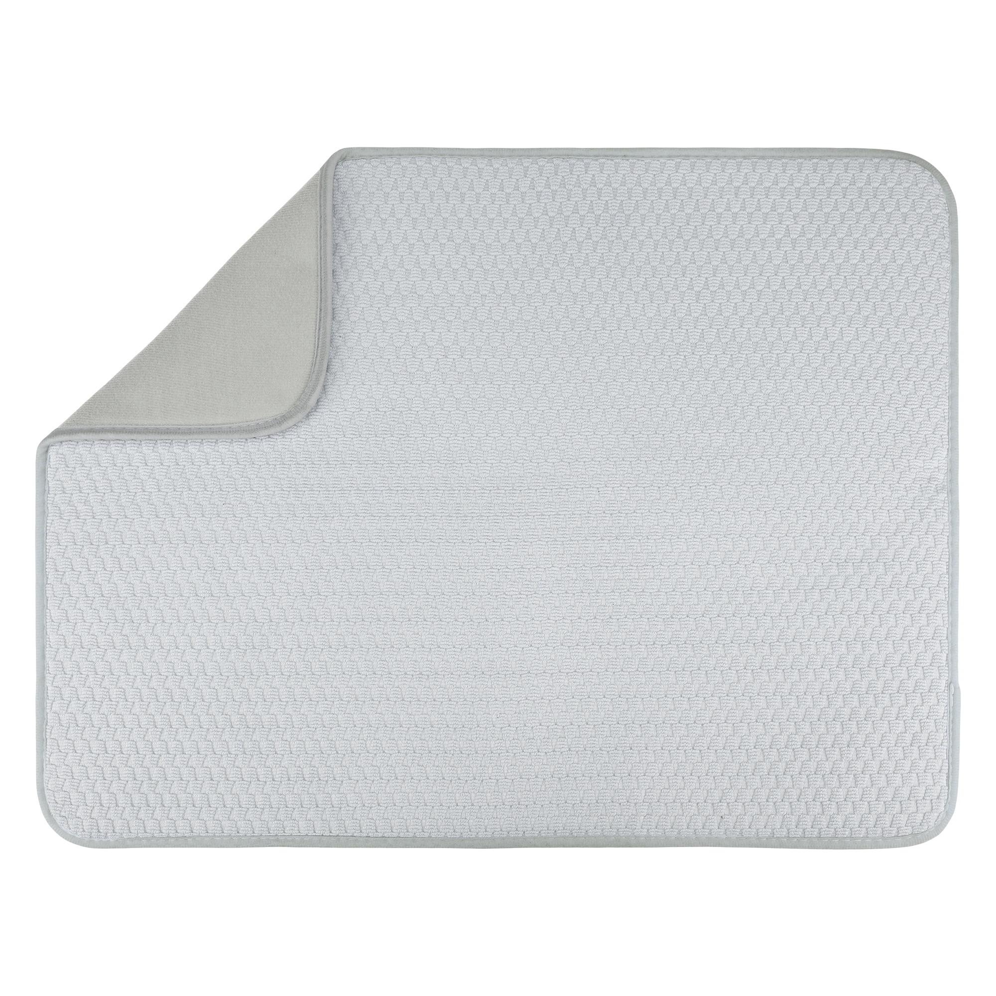 Unique Bargains Microfiber Kitchen Drying Mat with Lanyard Gray 23.6*17.7 inch
