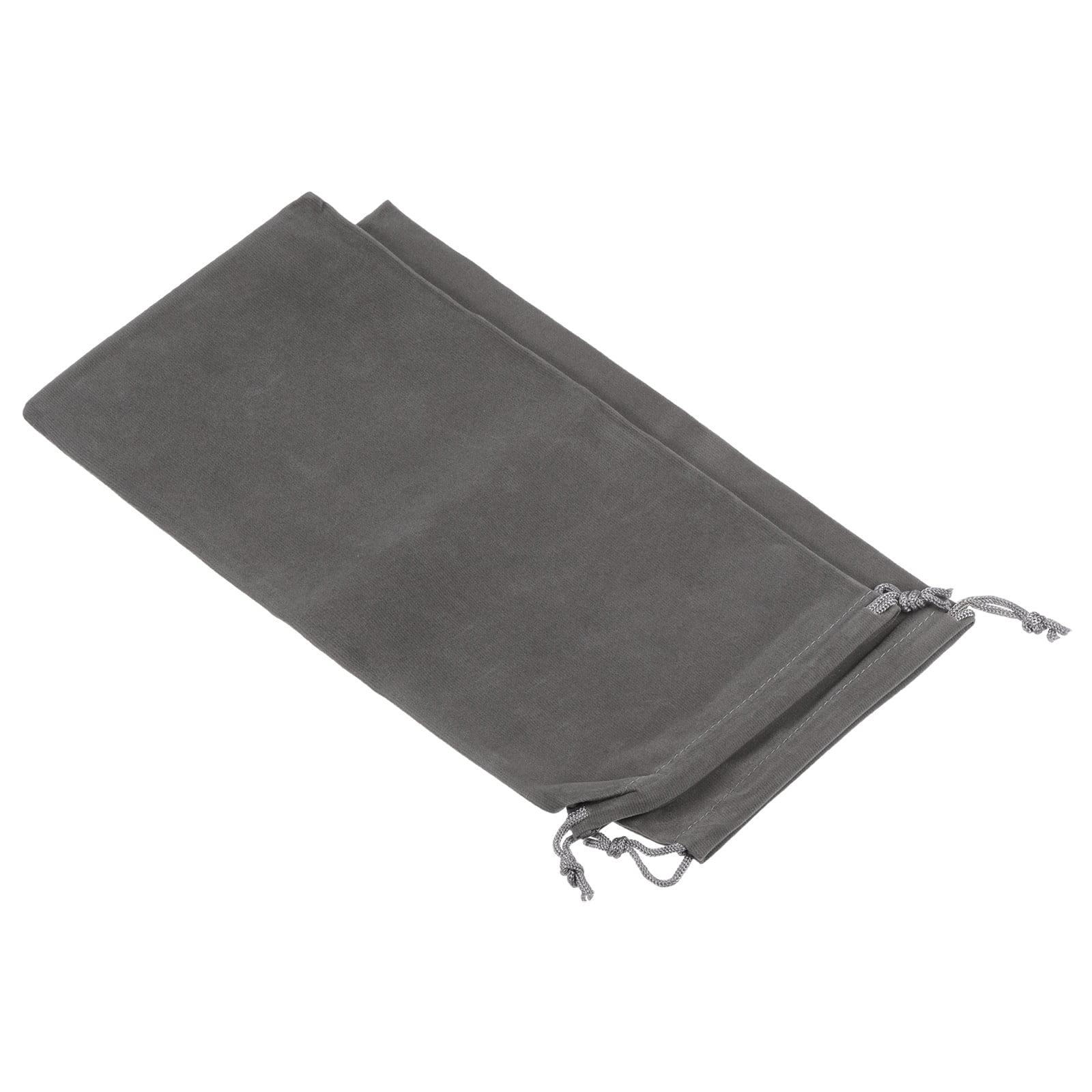 Unique Bargains Microfiber Pouch Storage Drawstring Gift Bags Gray 15x30