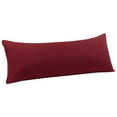 thumbnail image 1 of Unique Bargains Microfiber Solid Body Pillow Cover, 20" x 48", Burgundy, 1 of 8