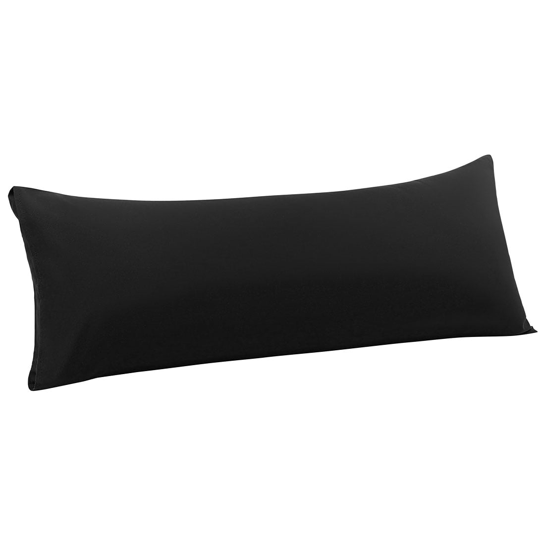 Unique Bargains Microfiber Solid Body Pillow Cover, 20" x 54", Black