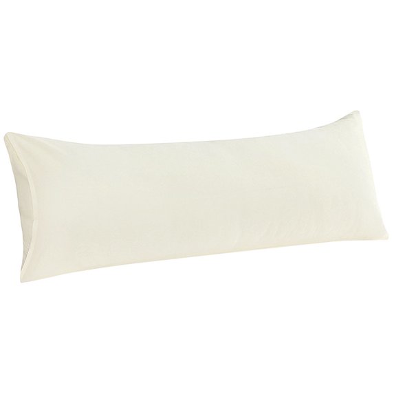 Unique Bargains Microfiber Solid Body Pillow Cover, 20" x 60", Beige