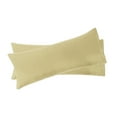 thumbnail image 1 of Unique Bargains Microfiber Solid Long Body Pillowcases, 2-Pack Gold 20" x 60", 1 of 8