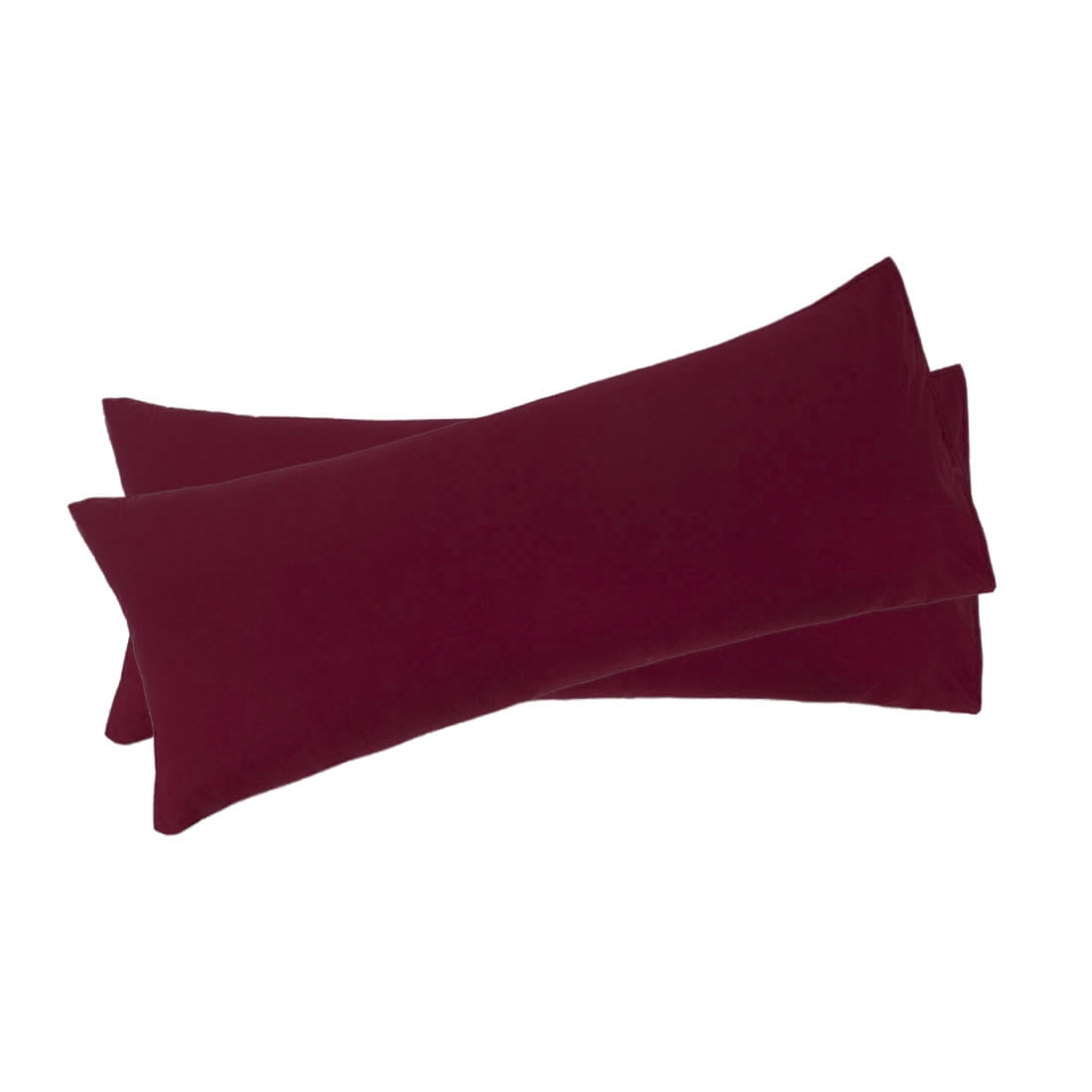Unique Bargains Microfiber Solid Long Body Pillowcases, 2-Pack Wine 20" x 54"