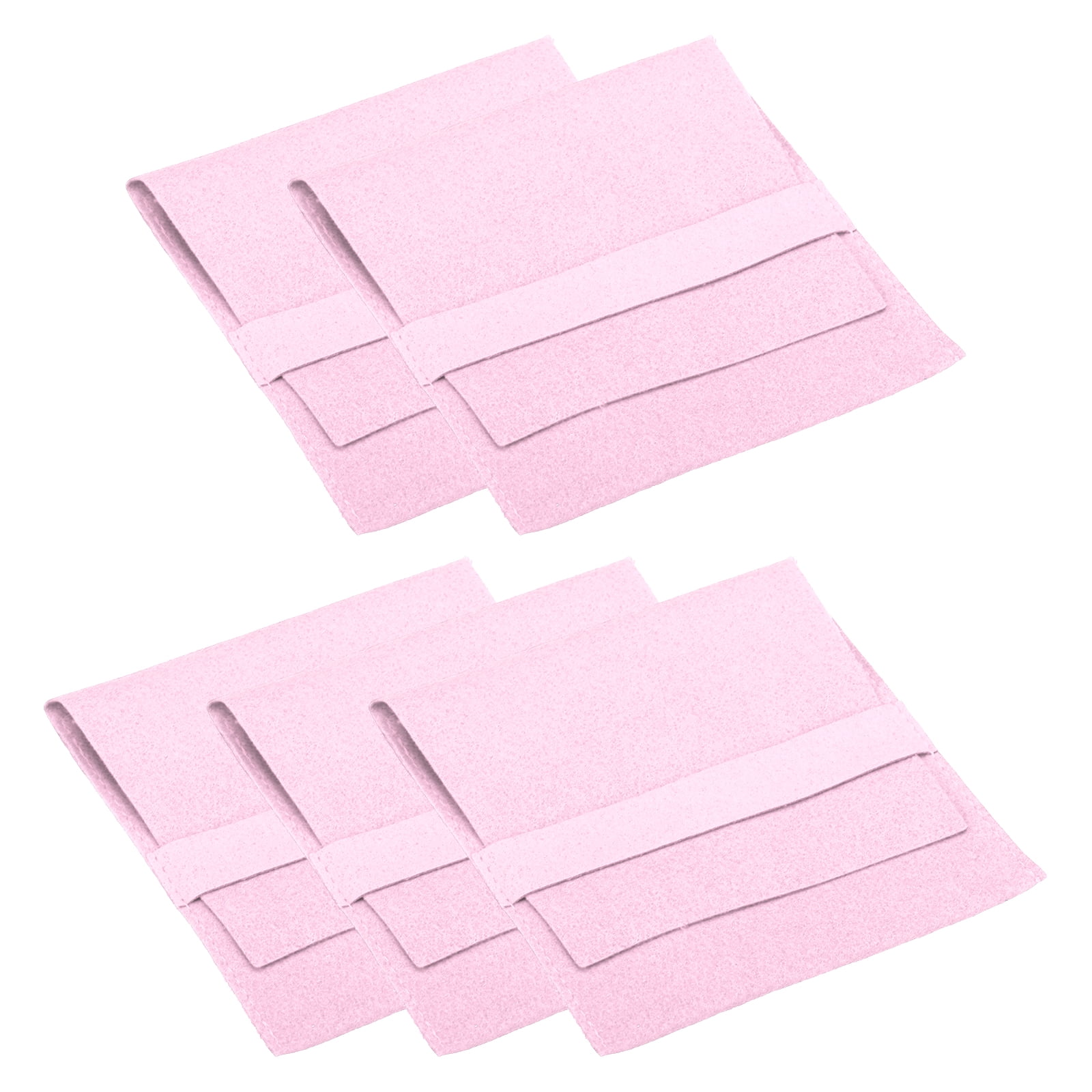 Unique Bargains Microfiber Storage Bags with Band Pink