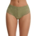 thumbnail image 1 of Unique Bargains Mid Rise Breathable Lace Underwear Briefs S Green, 1 of 6