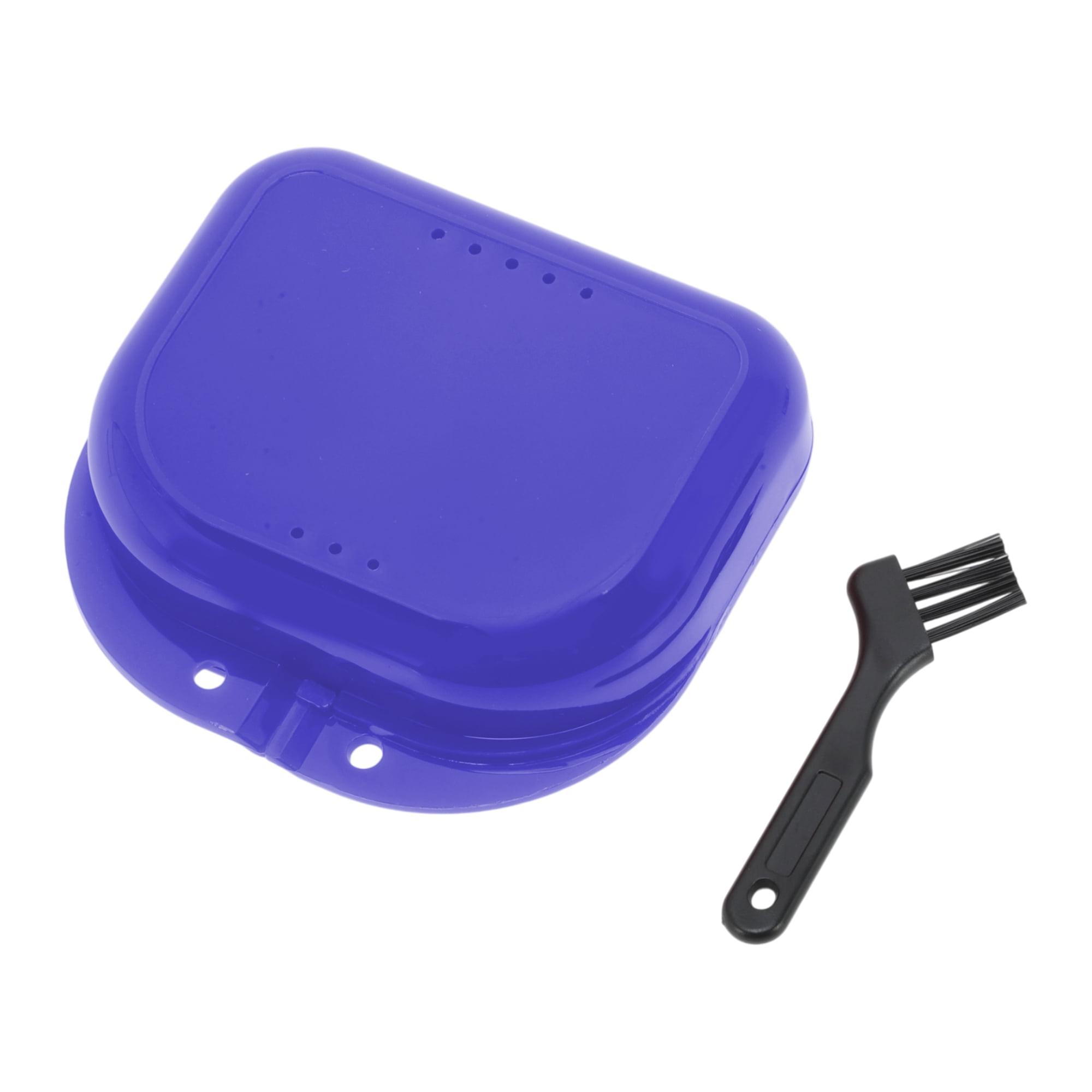 Unique Bargains Mini Braces Box with Brush 1 Set Clear, Dark Blue
