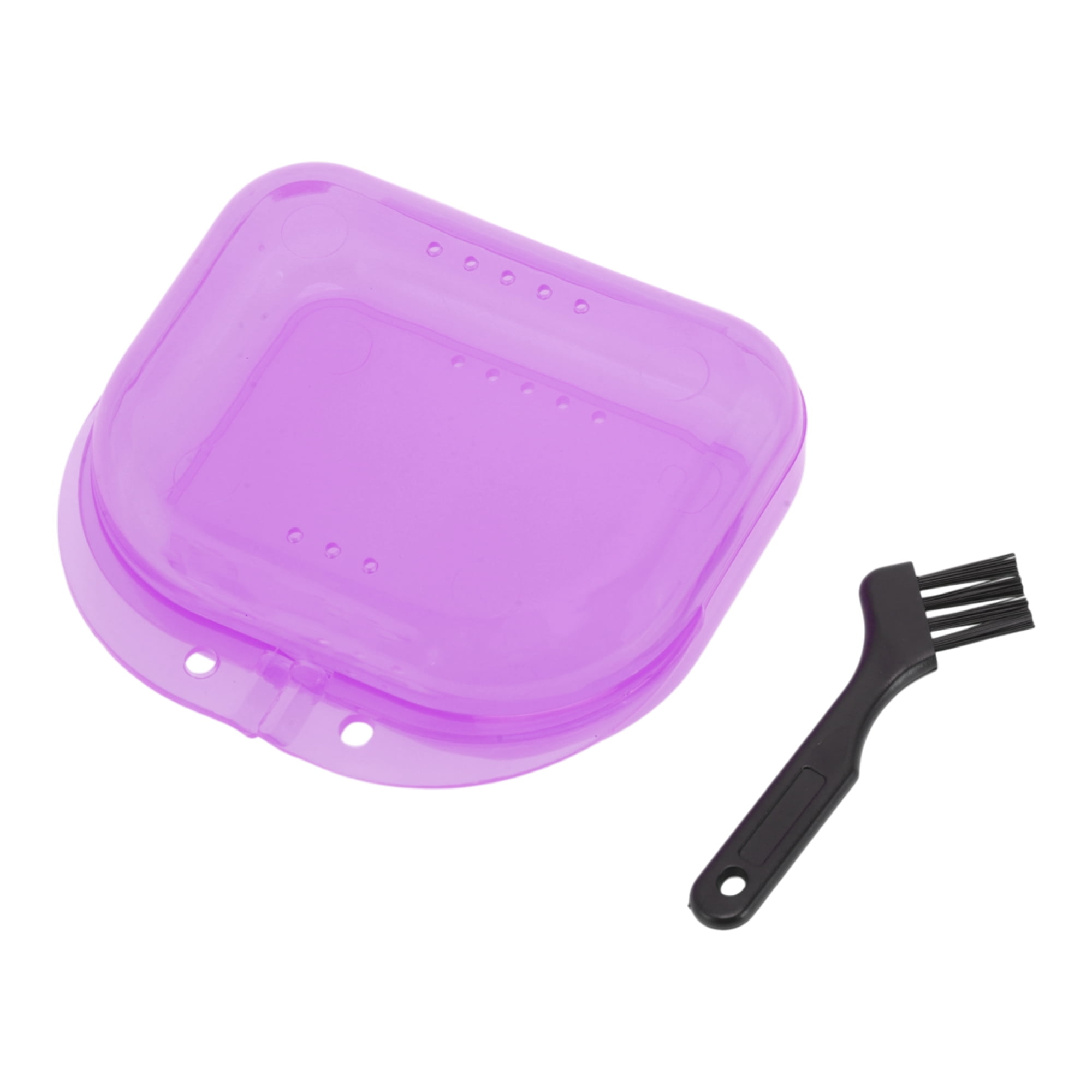 Unique Bargains Mini Braces Box with Brush 1 Set Clear, Pink