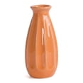 thumbnail image 1 of Unique Bargains Mini Ceramic Matte Ribbed Flower Vase Orange 2.4"L x 2.4"W x 5.1"H, 1 of 6
