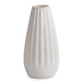 thumbnail image 1 of Unique Bargains Mini Ceramic Matte Ribbed Flower Vase White 2.4"L x 2.4"W x 5.1"H, 1 of 5