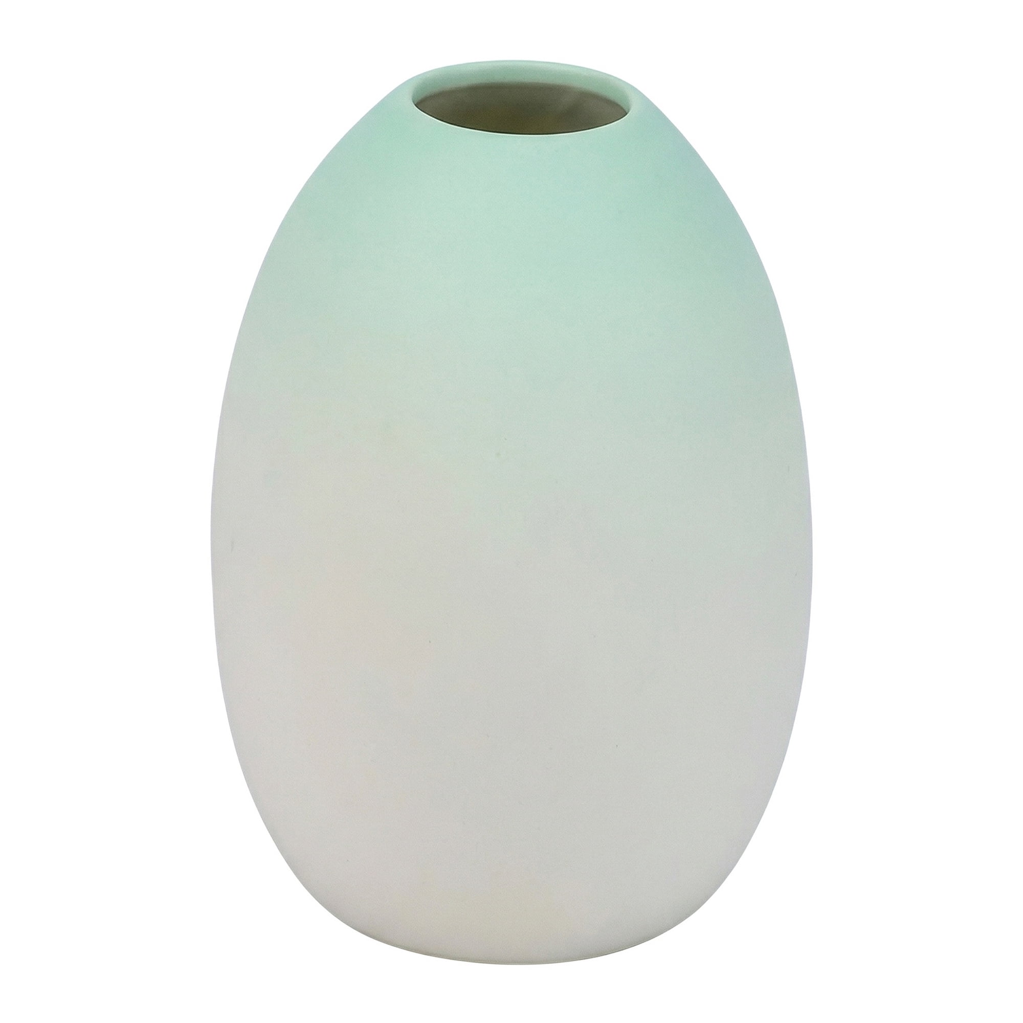Unique Bargains Mini Ceramic Ribbed Bud Vase for Flower Aqua 2.9"L x 2.9"W x 3.9"H