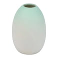thumbnail image 1 of Unique Bargains Mini Ceramic Ribbed Bud Vase for Flower Aqua 2.9"L x 2.9"W x 3.9"H, 1 of 6