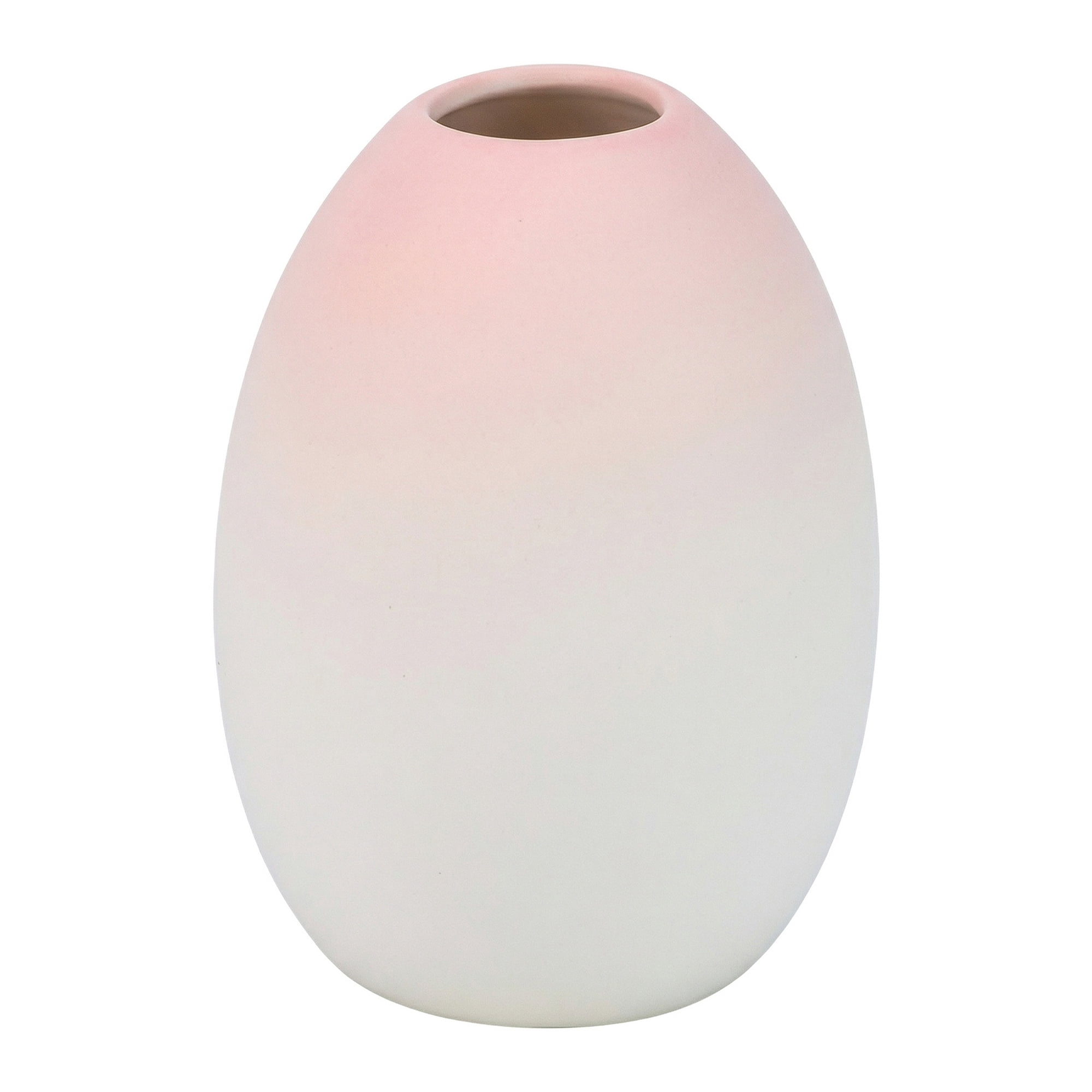 Unique Bargains Mini Ceramic Ribbed Bud Vase for Flower Pink 2.9"L x 2.9"W x 3.9"H